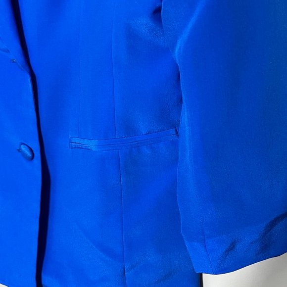 Vintage 100% Silk Double-Breasted Blazer by Stephanie Andrews - Picture 4 of 5